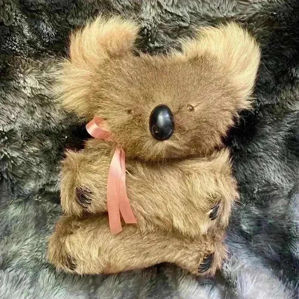 Vintage Australian Koala bear real fur plush  stuffed animal Australia real fur - Picture 2 of 12